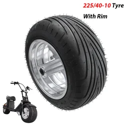225/40-10 Tubeless Tire with 10 Inch Alloy Wheel Hub for Citycoco Electric Scooter Harley Electric Car X7 Front Wheels Fat Tyre