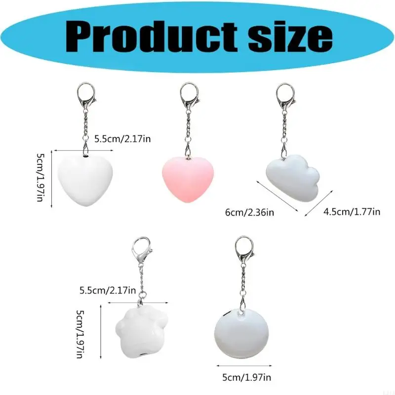 2025 جديد 5 قطع أضواء ليلية آمنة قابلة للشحن اللمس المنشط البلاستيك الملمس لسلسلة المفاتيح تصميم المحمولة التلقائي قبالة