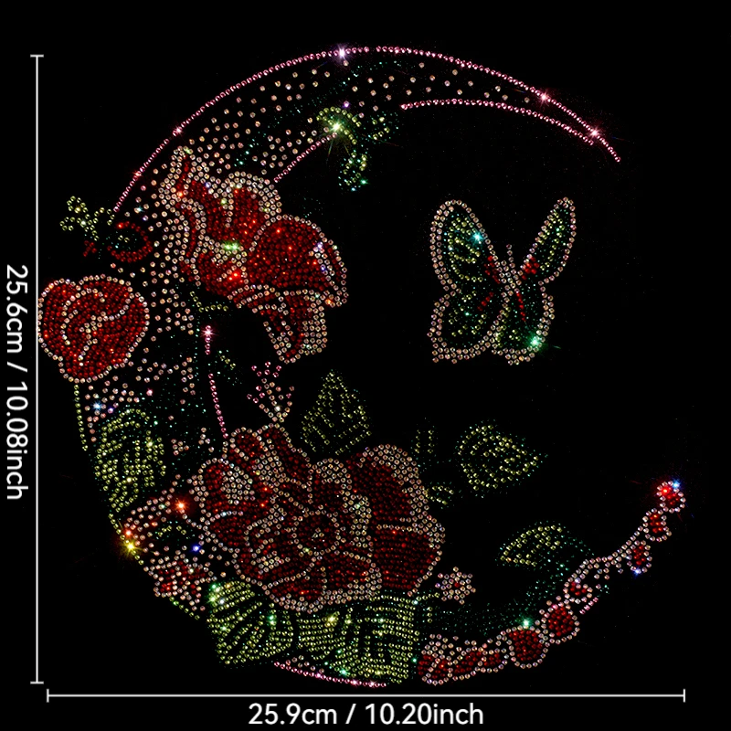 

Луна, роза, бриллиант, стразы, блестки, одежда своими руками, футболки, декоративные нашивки, аксессуары для одежды