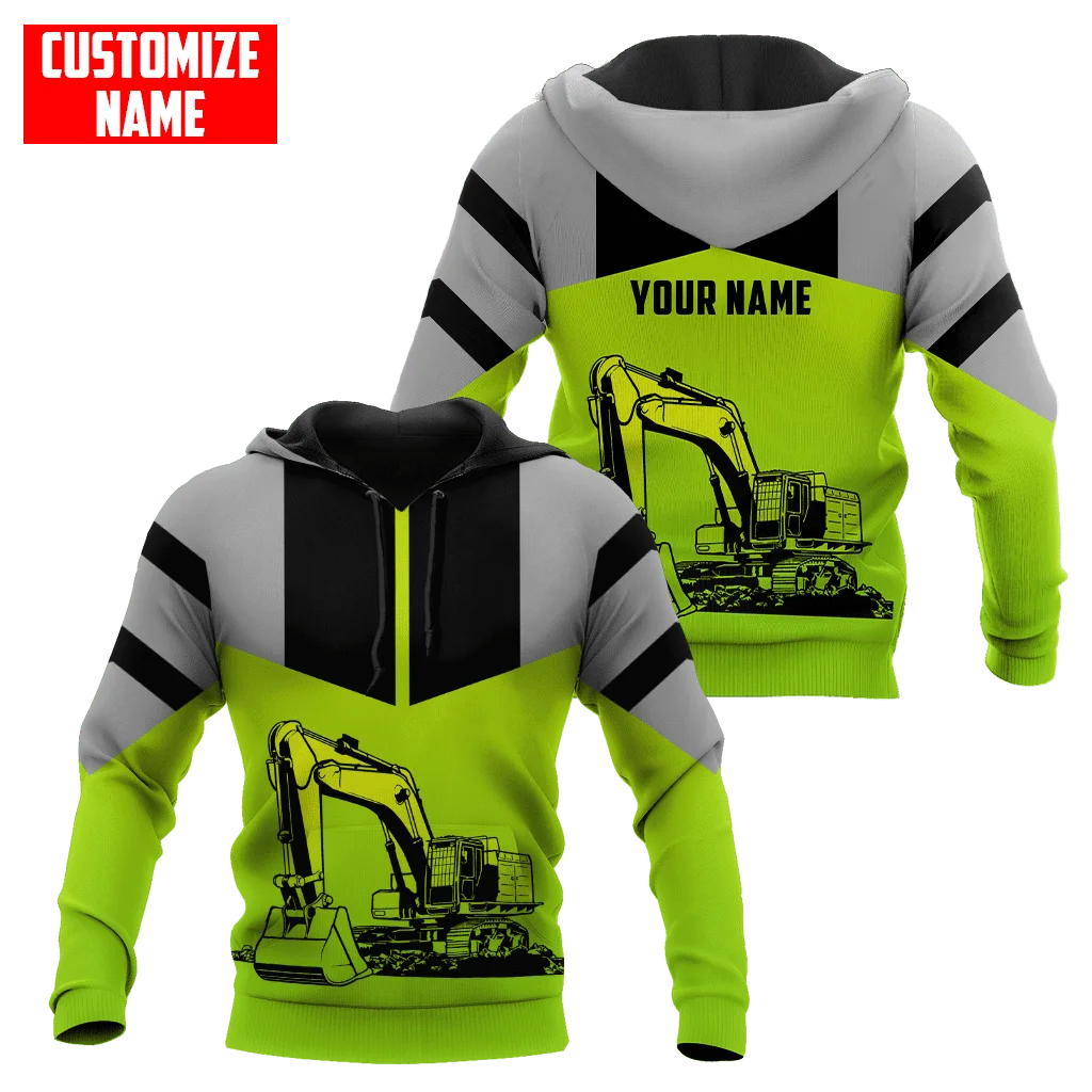 

Excavator Heavy Equipment Operator Customized 3D Unisex Hoodie Men Sweatshirt Streetwear Zip Pullover Casual Jacket Tracksuit -3