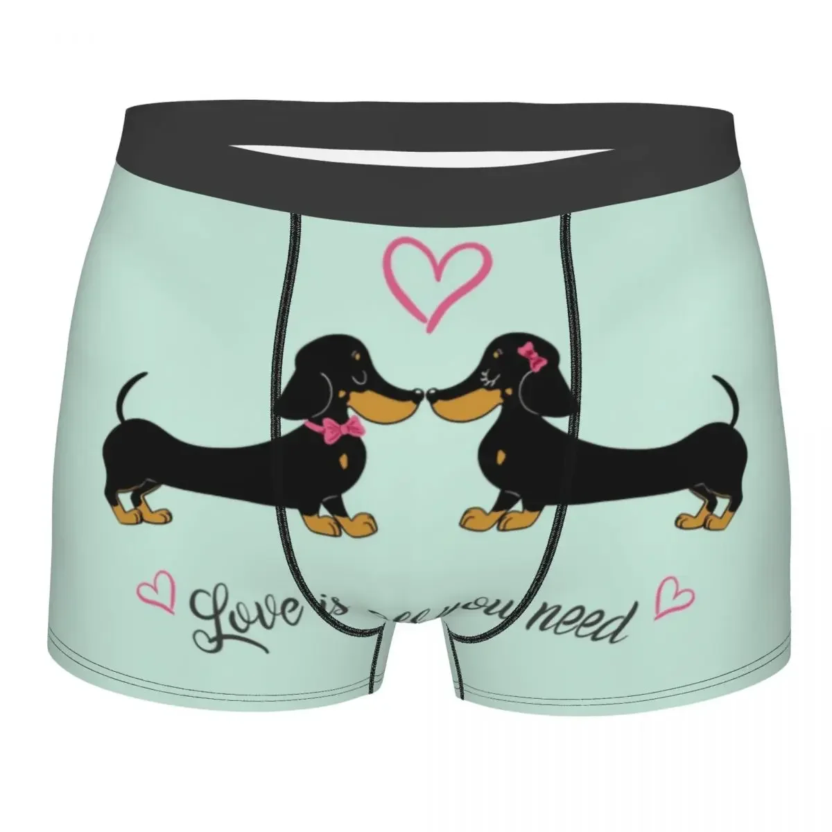 Male Fashion The Dachshund Underwear Badger Sausage Wiener Dogs Boxer Briefs Soft Shorts Panties Underpants