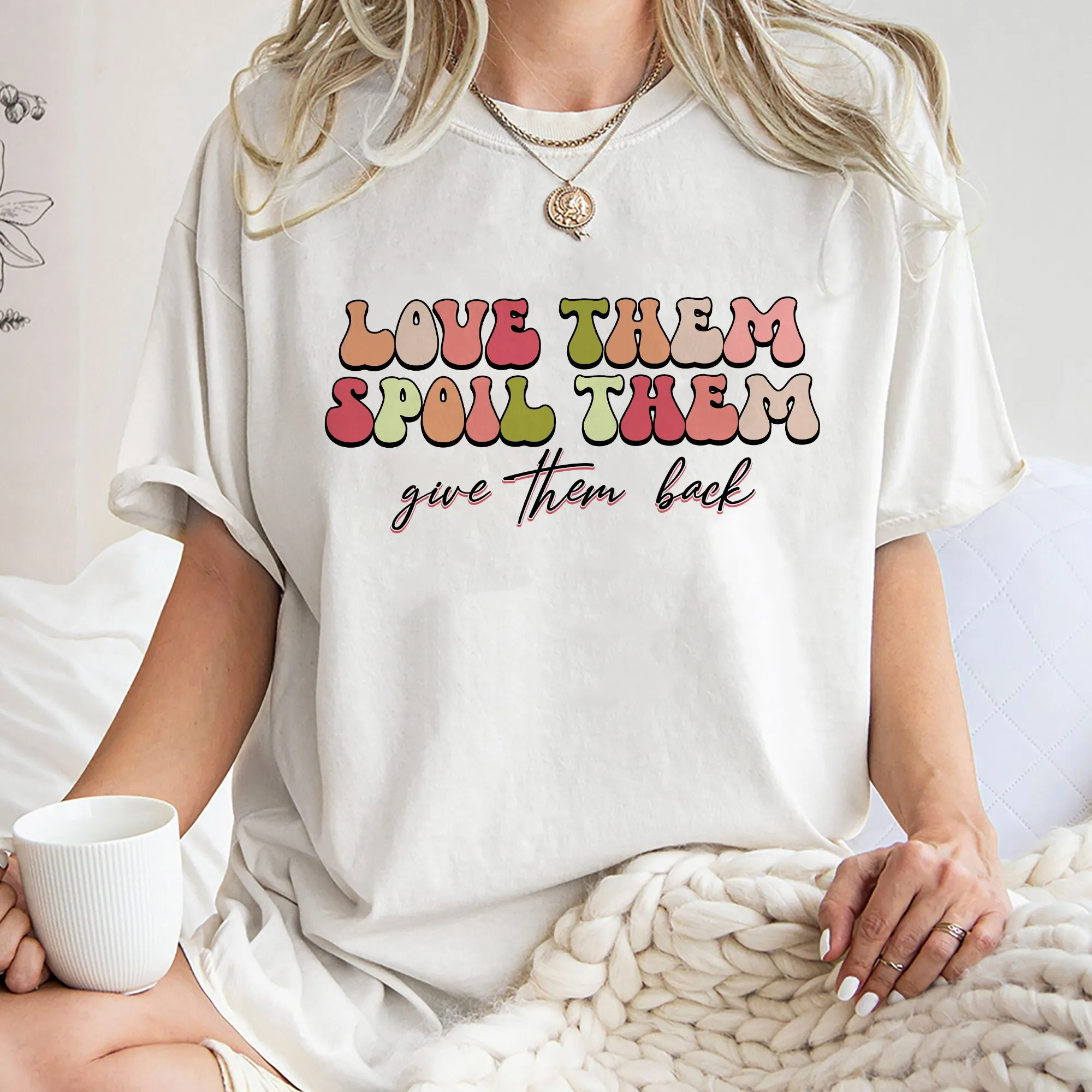 Love Them Spoil Give Back T Shirt Trending Grandma Life Grandmother Mother'S Day Sweat