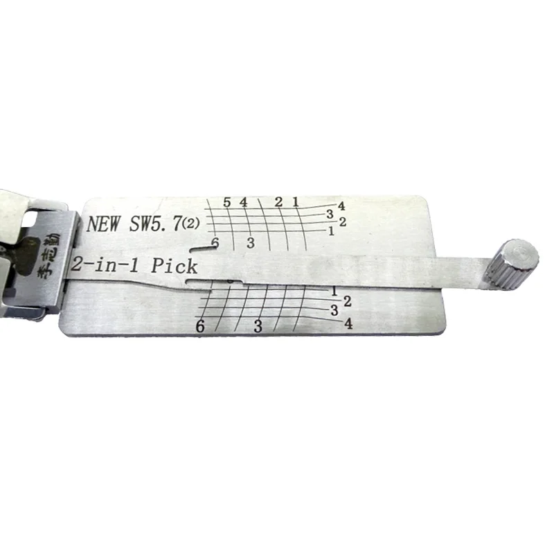Original Lishi NEW SW5.7(2) 2 in 1 Lock Pick Decoder Ignition Car door open for Renault Samsung Models Vertical milling