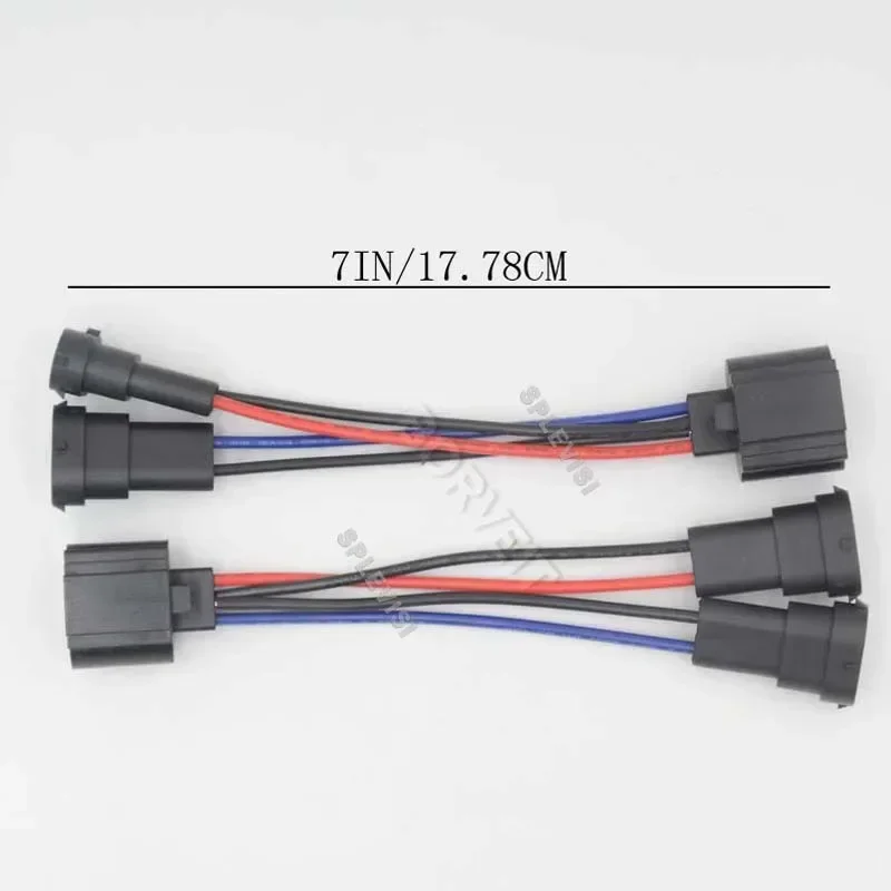 2 pçs dividir em dois fio divisor 9008 h13 fêmea para h9 h11 macho chicote cabeça lâmpada conector oe macho fêmea plug adaptador