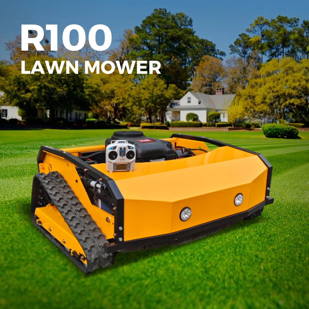 Maßgeschneiderter automatischer Rasenmäher, ferngesteuerter Kettenrasenmäher, leistungsstarke 4-Takt-Doppelklinge, geeignet für Gartenrasen