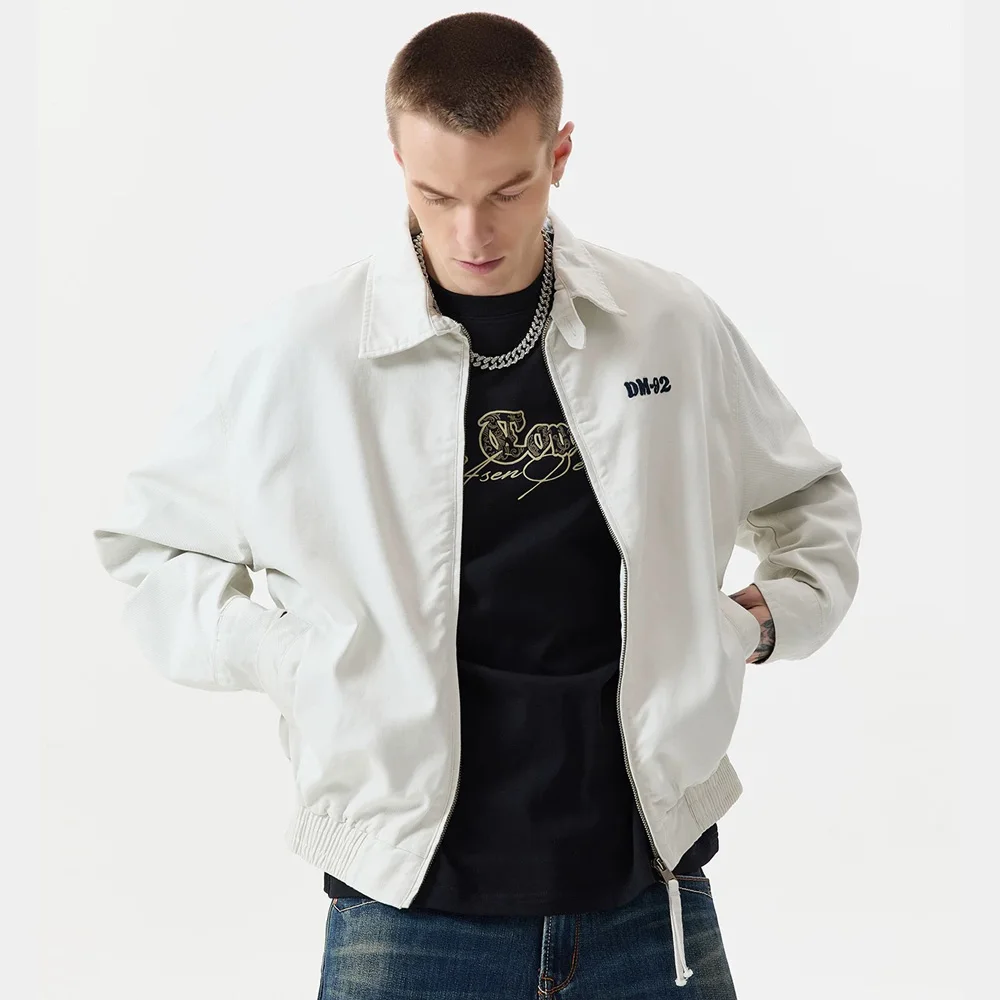 

Осенняя американская уличная одежда, короткое пальто, мужская модная винтажная свободная повседневная куртка-бомбер-карго, пальто Cityboy, верхняя одежда