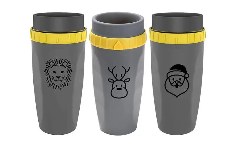 Portable Coffee Straw Cup  Coverless Mugs Creative Twist Lid Thermos Double-walled  Thermal Cup For Students