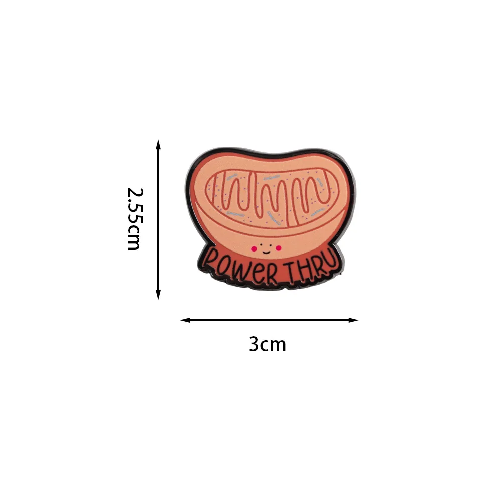 Hanreshe Mitochondria Enamel Pin Medical Biology Theme Brooch Jewelry for Biologists Doctor Lapel Badge Accessories