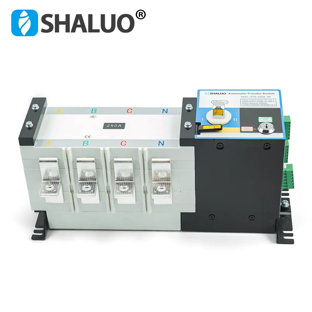 Imagem -03 - Interruptor de Transferência Automática para Gerador Diesel Módulo de Controle Peças do Disjuntor Ats Dual Power Novo 220v ac 100a 160a 250a 4p