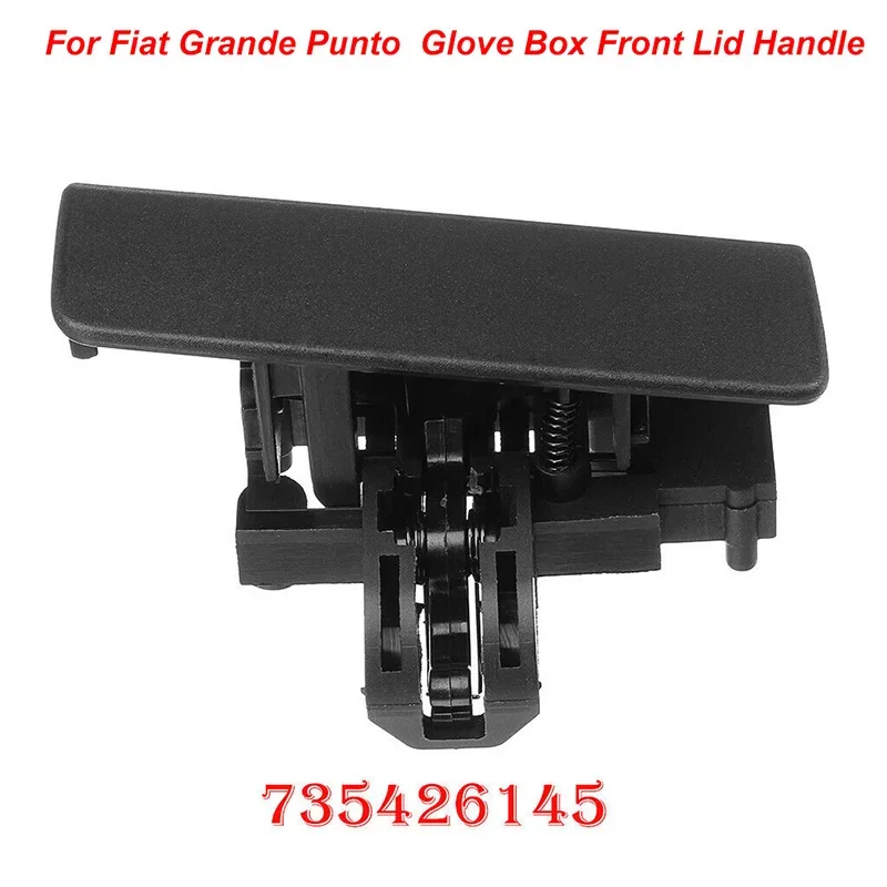 735426145 Car Front Black Glove Box Front Lid Handle Catch For Fiat Grande Punto 2005-2009 Auto Interior Inner Repalcement Parts