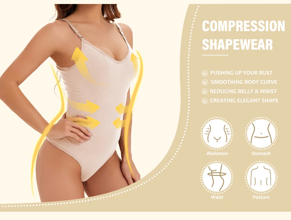 1 Stück Nahtloser Damen-String-Shapewear-Bodysuit, Komfortable Ganzkörper-Unterwäsche, Einteiliger Schnitt, Sexy Figurformender Body, Bestseller – Detail 2
