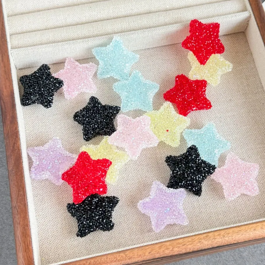 

Clearance 50Pcs 29*29MM DIY Bead/Handmade/Star Shape/Hand Made/Rhinestone Effect/Jewelry Findings & Components/Acrylic Bead