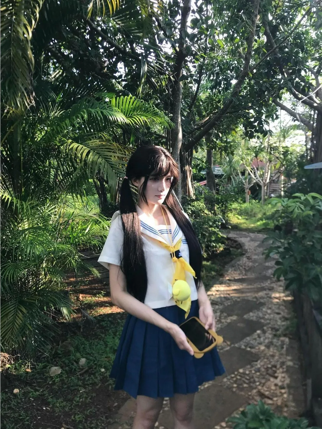 College Style JK Uniform Set Soft Girl Plaid Skirt And Shirt Blue Sailor Suit Top Women's Fashion Ensemble Breathable Casual ...