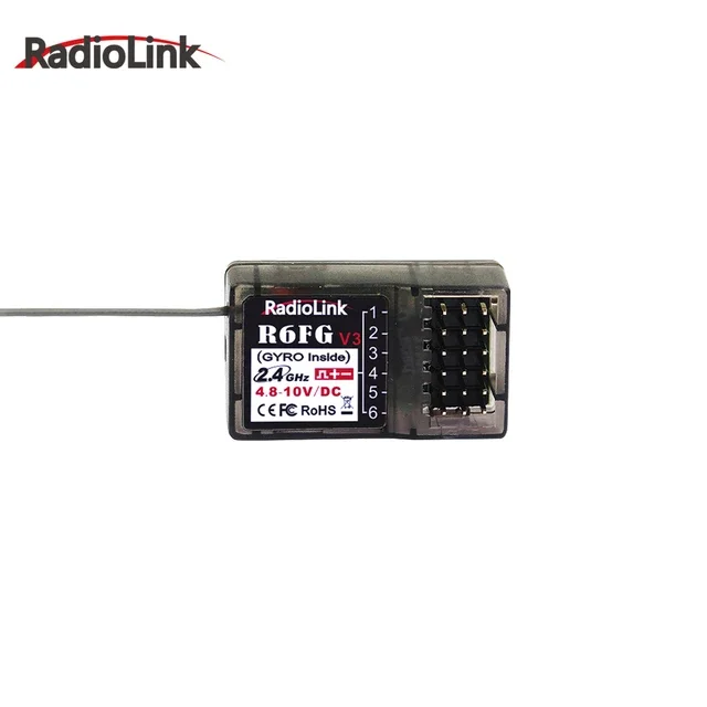 Radiolink 2.4G 6-ch gyro integrated receiver R6FG v5 for RC6GS, RC4GS, RC4G, RC3S, T8FB transmitter