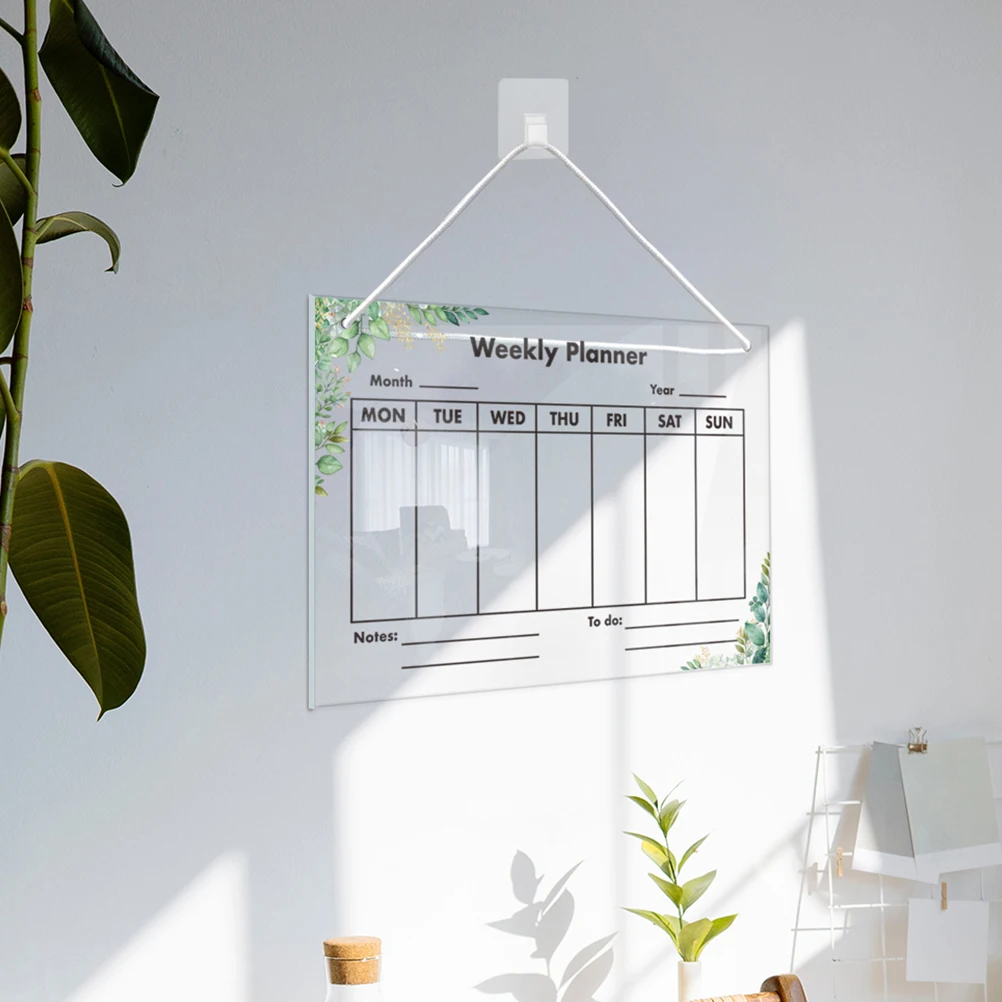 

Note Board with Boards for Planner Message Writing Pad Erasable Rewritable Notice Transparent Office