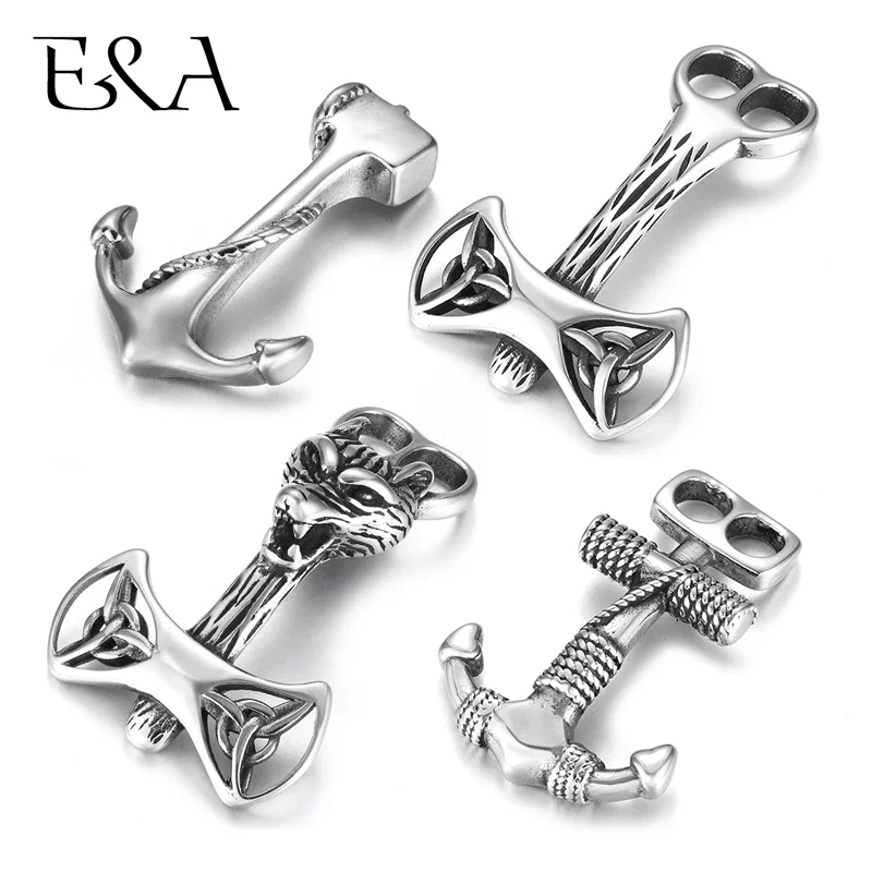 

Stainless Steel Anchor Hooks Curved Double Hole for Leather Bracelet Connector Clasp Jewelry Making Findings DIY Supplies