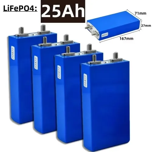 LiFePO4 배터리 셀, 3.2V, 25000mAh, 리튬 다리미 인산염 딥 사이클, DIY용, 12V, 24V, 36V, 48V, UPS 태양광 발전, 25Ah 