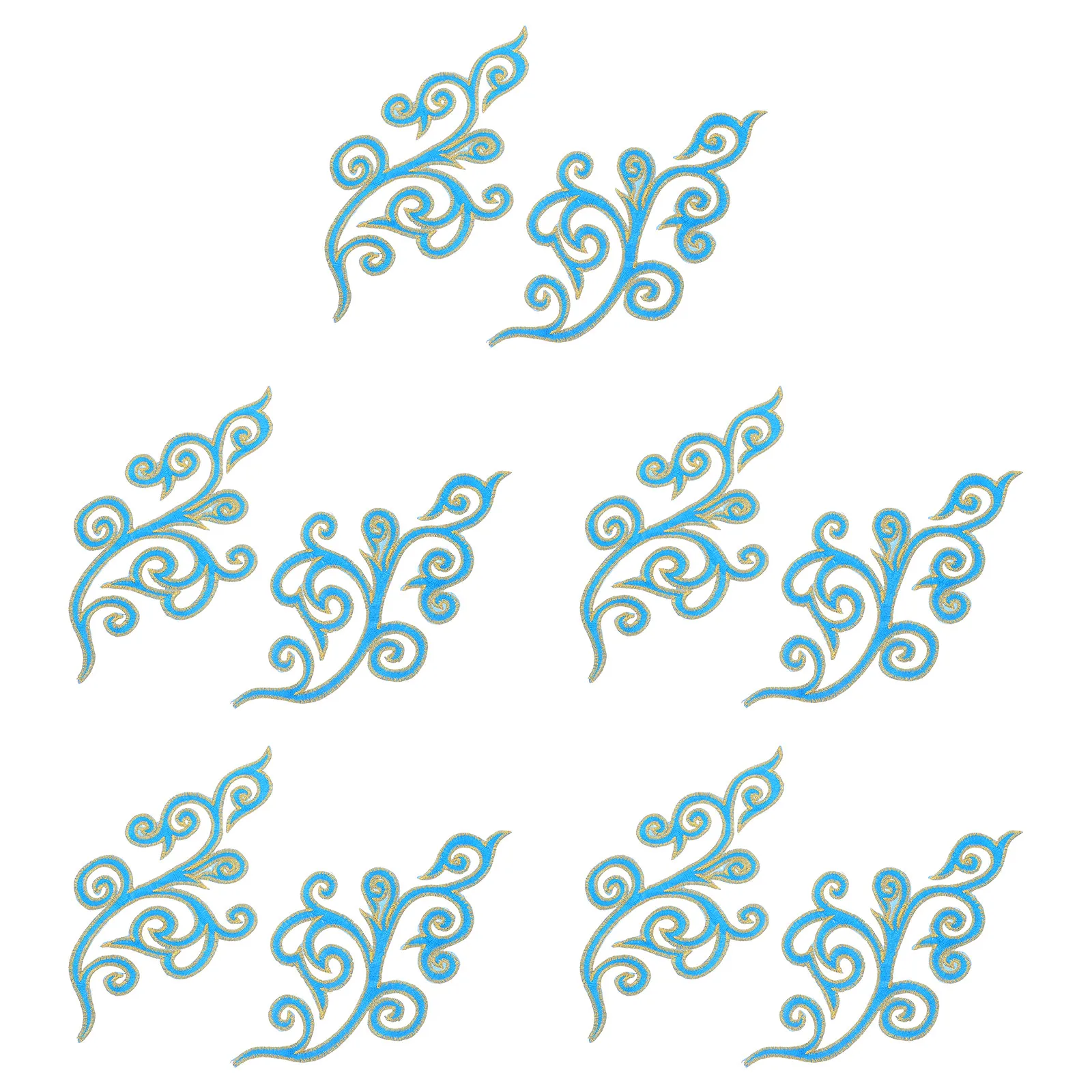 

Embroidered Cloth Patch Applique Sewing Patches Cheongsam Badge Decorative Baroque Style Iron Embroidery