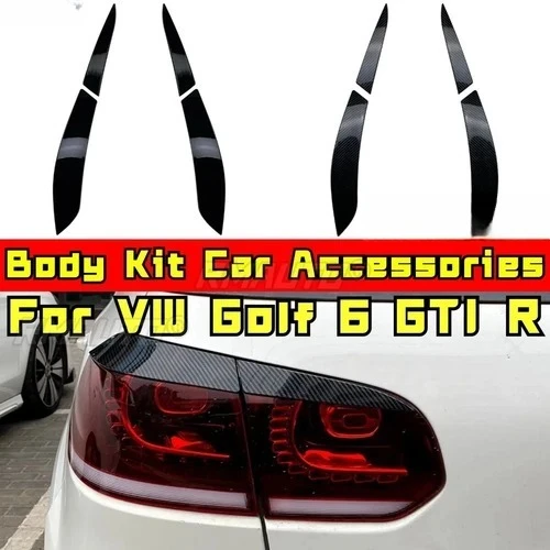 Rear Tail Light Lamp Eyelid Trim Cover For VW Polo MK6 AW 2018-2021 Car Brake Lamp Eyebrow Stickers
