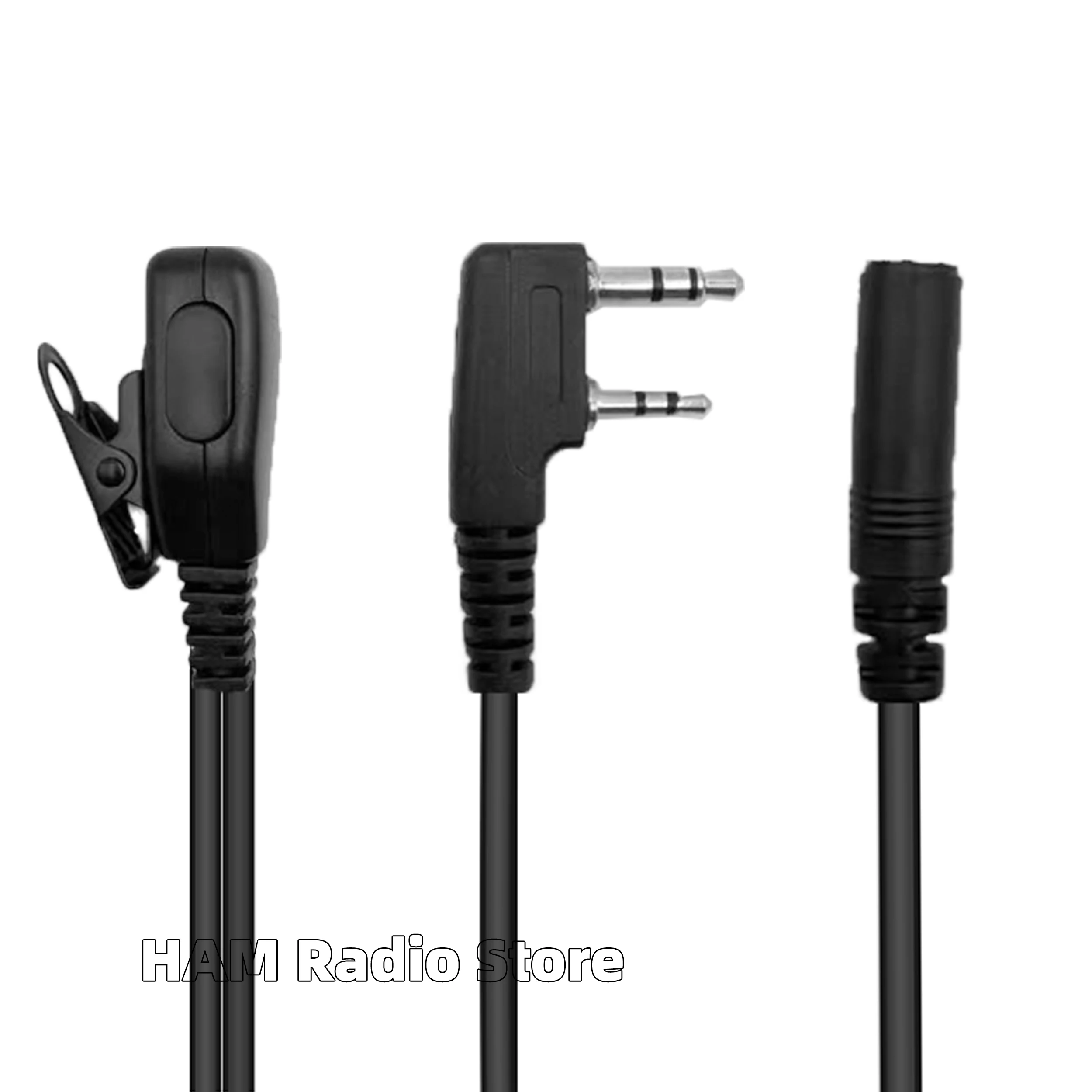 العالمي 2 دبوس إلى 3.5 مللي متر أنثى الصوت سماعة سماعة نقل كابل مع PTT هيئة التصنيع العسكري ل كينوود Baofeng Quansheng اسلكية تخاطب