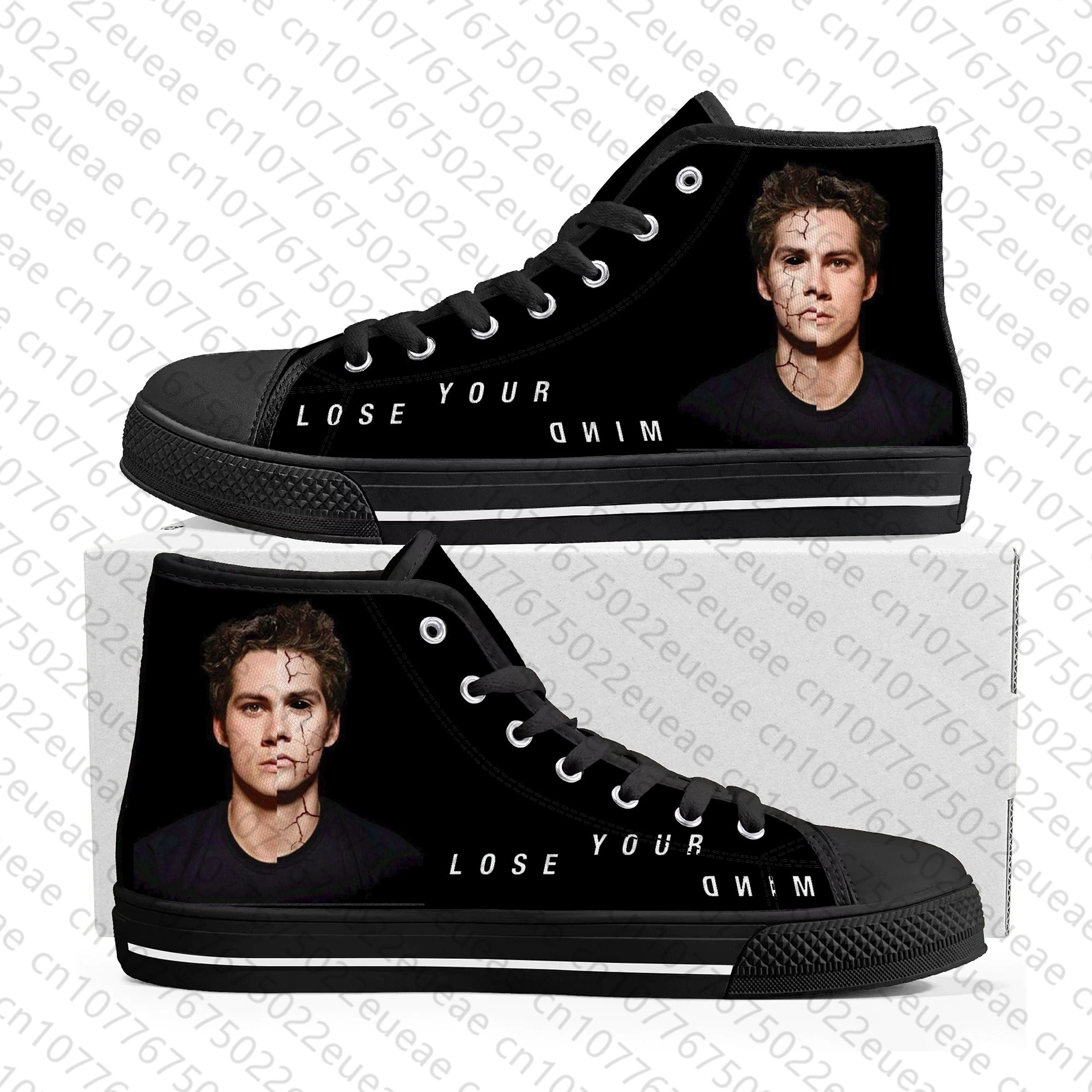 Teen Wolf Stiles Stilinski High Top Sneakers Mens Womens Teenager Canvas Sneaker Casual Custom Made Shoes Customize DIY Shoe