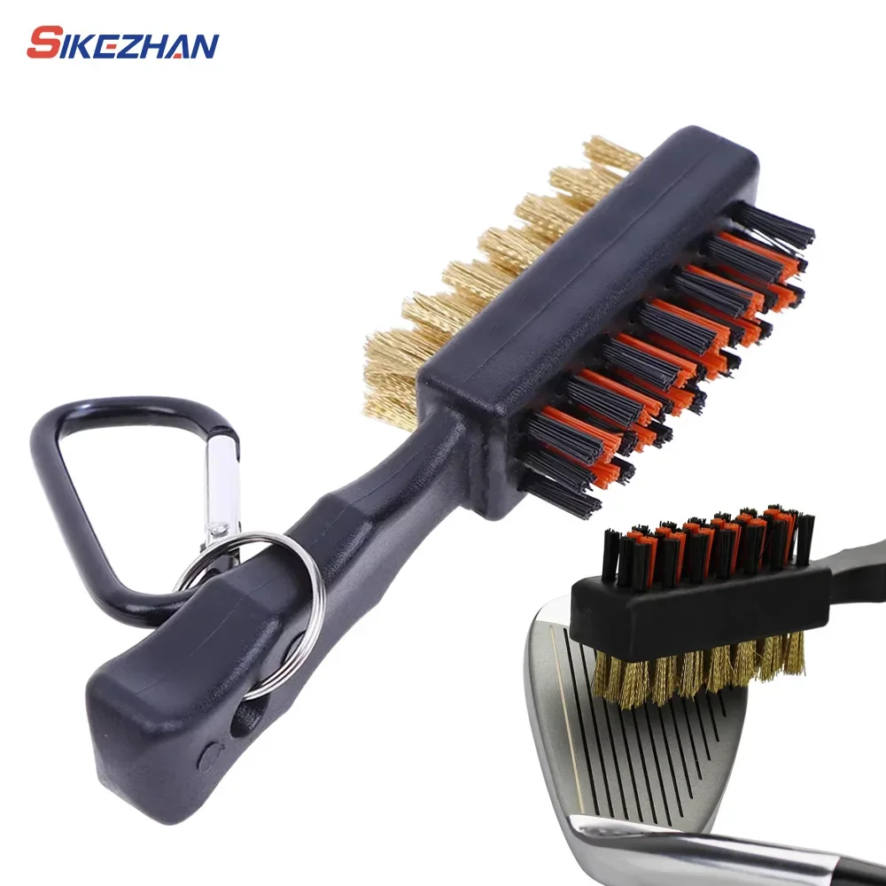 골프 클럽 브러시 그루브 클리너 양면 도구 철 공 신발을위한 휴대용 금속 경량 나일론 액세서리 새로운 선물 ﻿