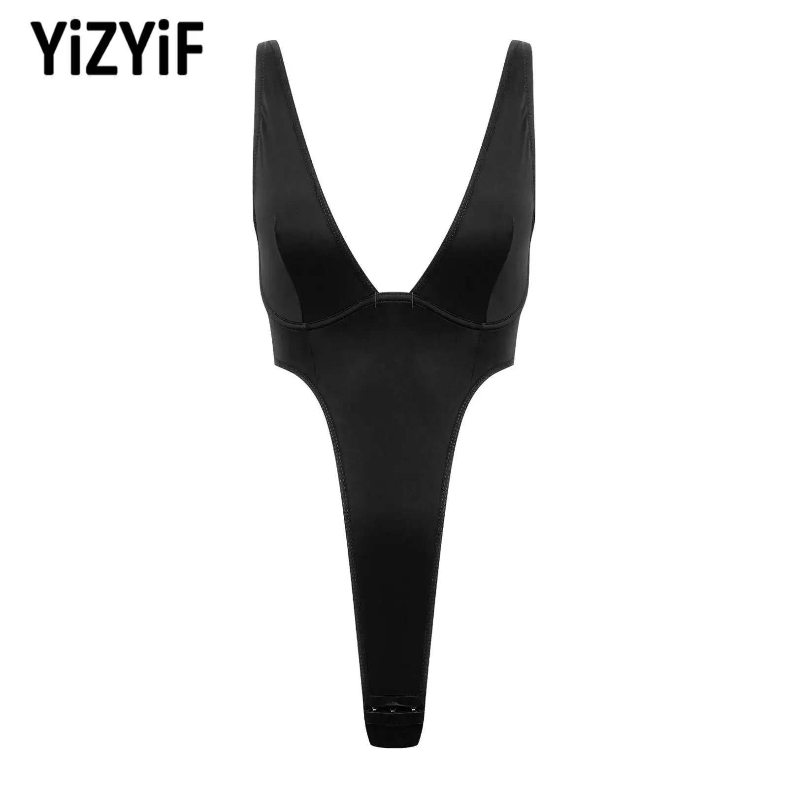 

Women One-piece Swimwear Body-Shaping Leotard Shapewear Adjustable Straps Sleeveless Bodysuit Gym Workout Sportswear Body Shaper