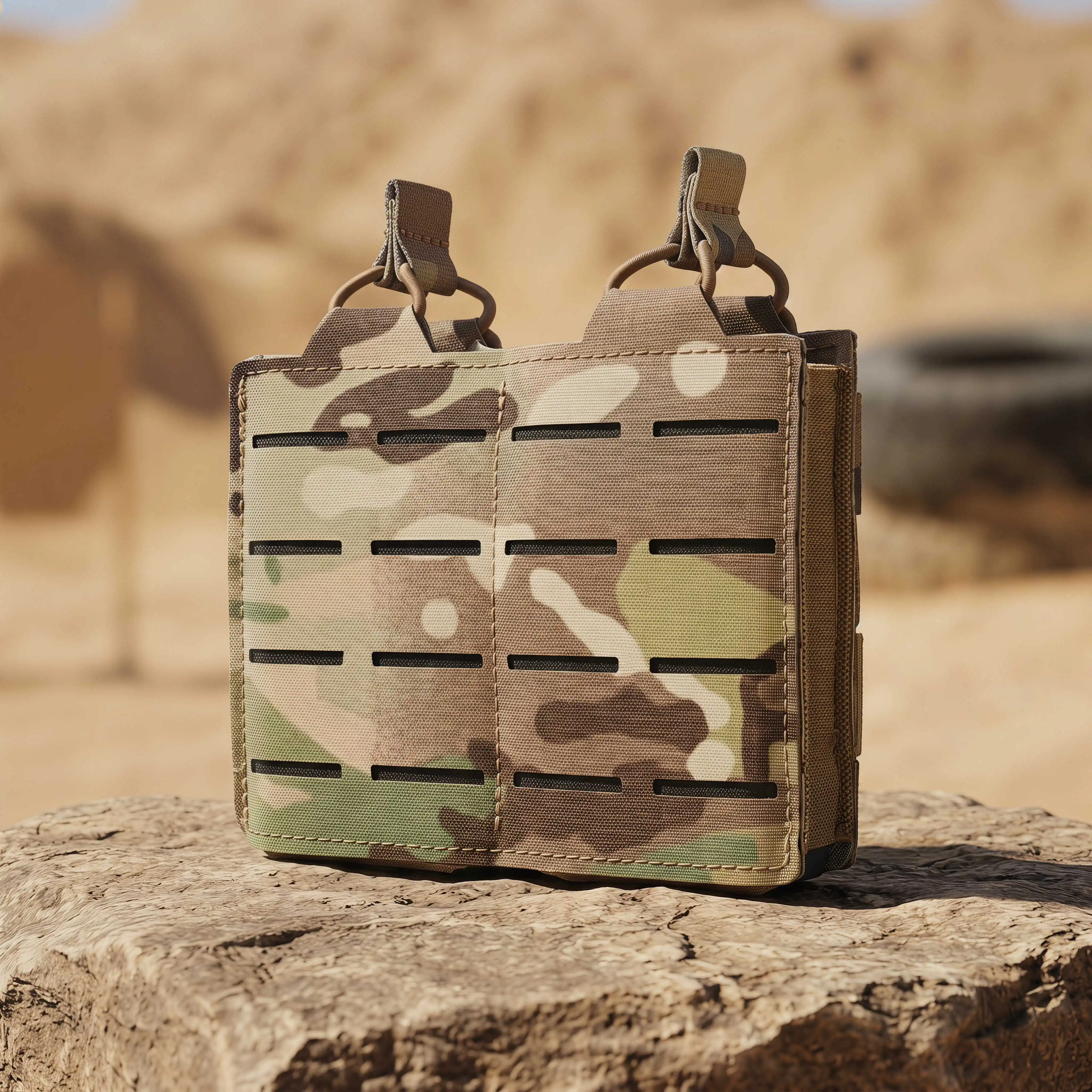Tactical Two-Compartment Magazine Pouch Camouflage Adjustable Multi-Compartment Magazine Bag Equipment Storage Tool Bag