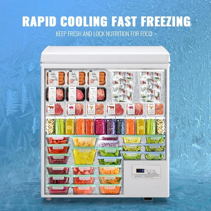 فريزر الصدر مع تحكم إلكتروني يتراوح من 41 إلى -15 للاستخدام المنزلي أو المكتب 4.0 قدم مكعب قائما بذاته مدمج عميق Fr #4
