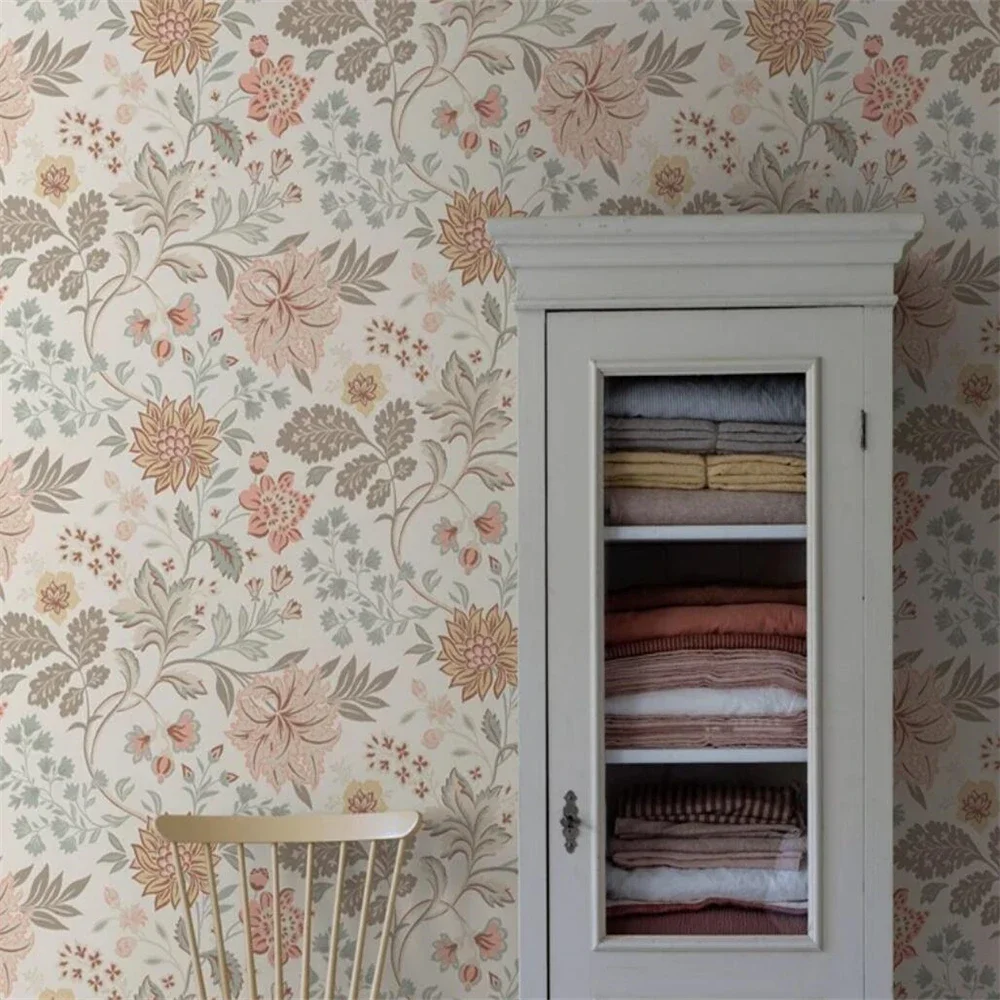 Custom Nordic Floral wallpaper for living room beautiful waterproof wall sticker wallpapers home decor 3D mural bathroom decor
