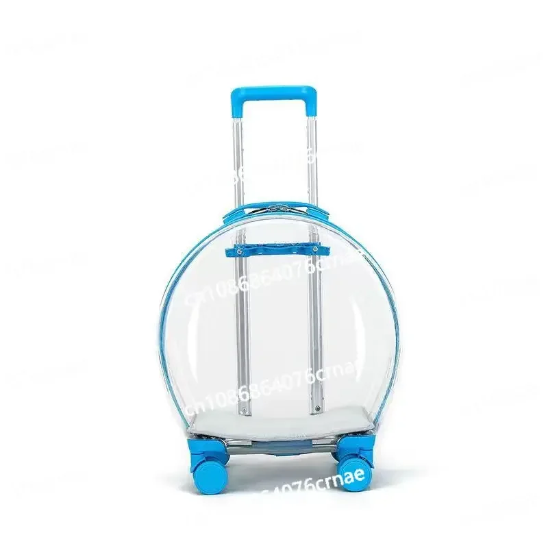 Transparent Bubble Trolley Bag Puppy Out Transport Box Cat Stroller Pet Trolley Box Travel Backpack