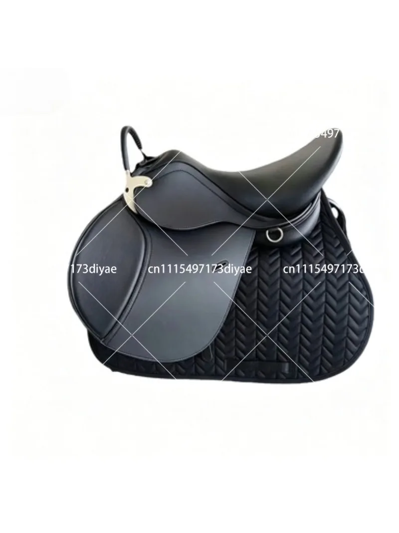Complete Saddle Set for Equestrian Riding, Microfiber Double Belly with Obstacle Coach, Outdoor Trail & Training