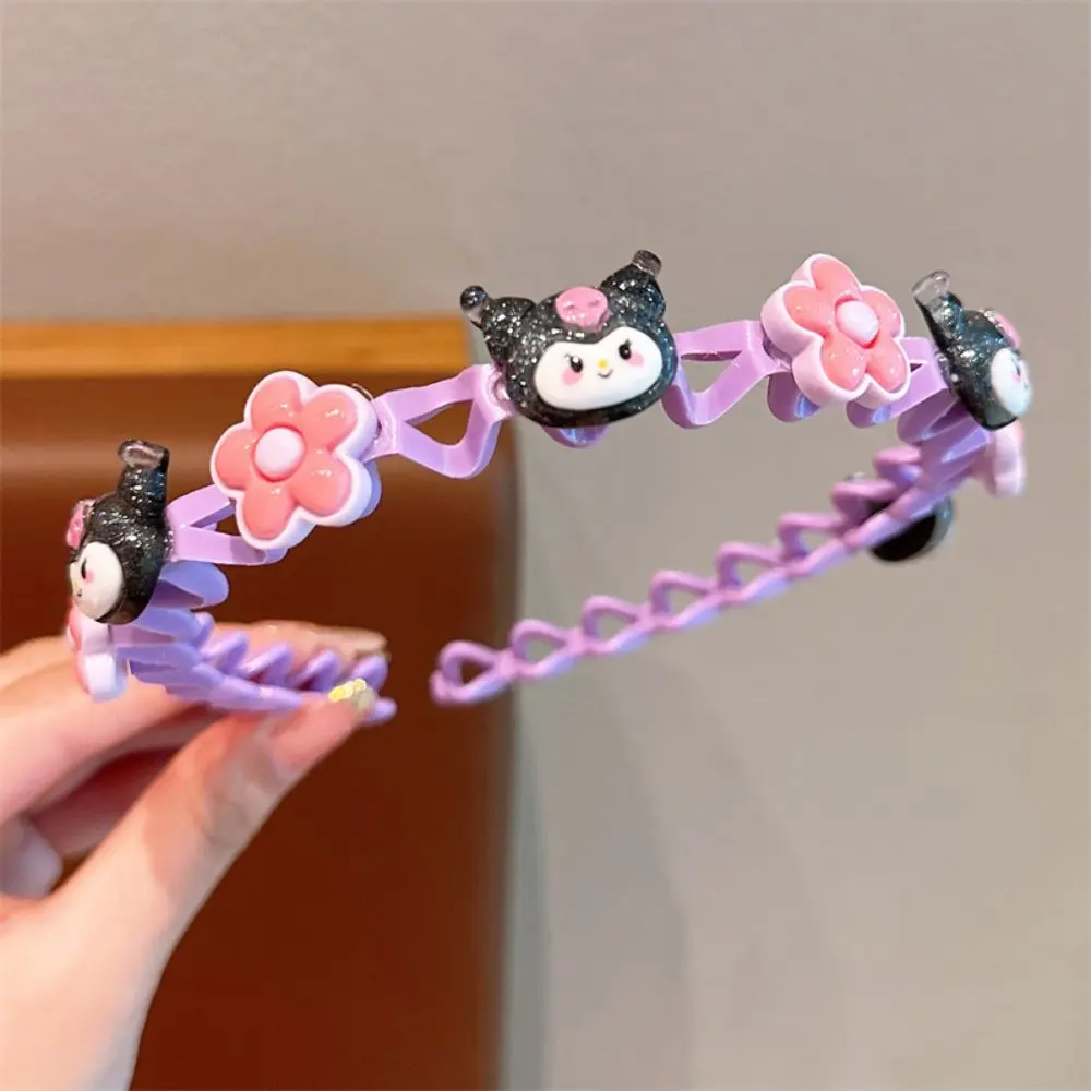 Kawaii Sanrio Kuromi Headband My Melody Cinnamoroll Sharks Tooth Hair Comb Hair Tiara Jewelry Headwear Gift For Girls