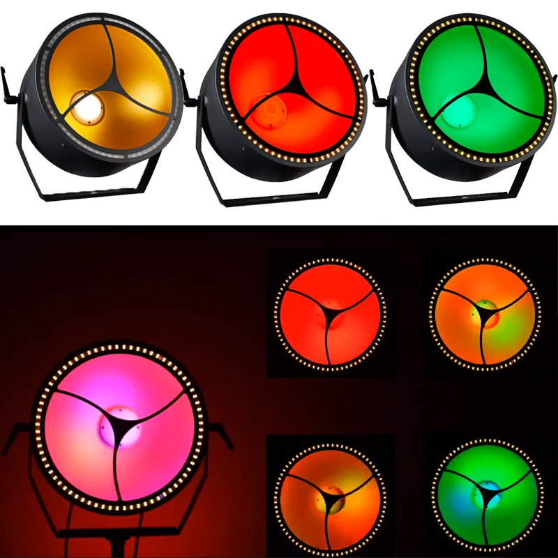 Full Color 200W RGB Backlight Warm White COB Matrix Par Light DMX512 Suitable for Nightclub DJ Concert Stage Lighting