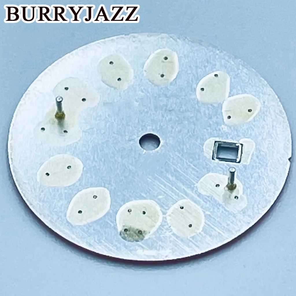 BURRYJAZZ 24,5 мм без логотипа NH05 Циферблаты для часов Серебристый Черный Золотой Синий Зеленый Розовый Красный C3 Зеленый Светящийся циферблат Подходит для корпуса NH05 NH06 Корона