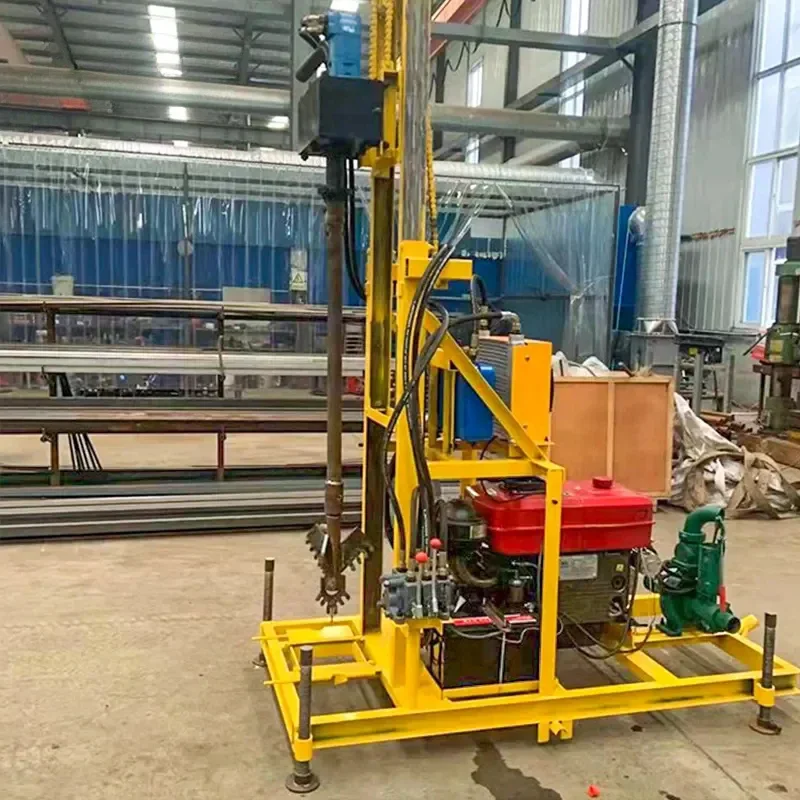 100 Meters Portable Two Wheels Small Water Well Rock Drilling Multi-function Water Well Drilling Rig Borehole Machine Poland