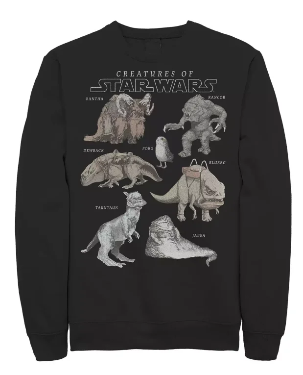 เสื้อสเวตเชิ้ตผ้าฝ้ายแท้พิมพ์ลายไซไฟสำหรับผู้ชายและผู้หญิงในฤดูใบไม้ร่วงและฤดูหนาวของสตาร์ วอร์ส