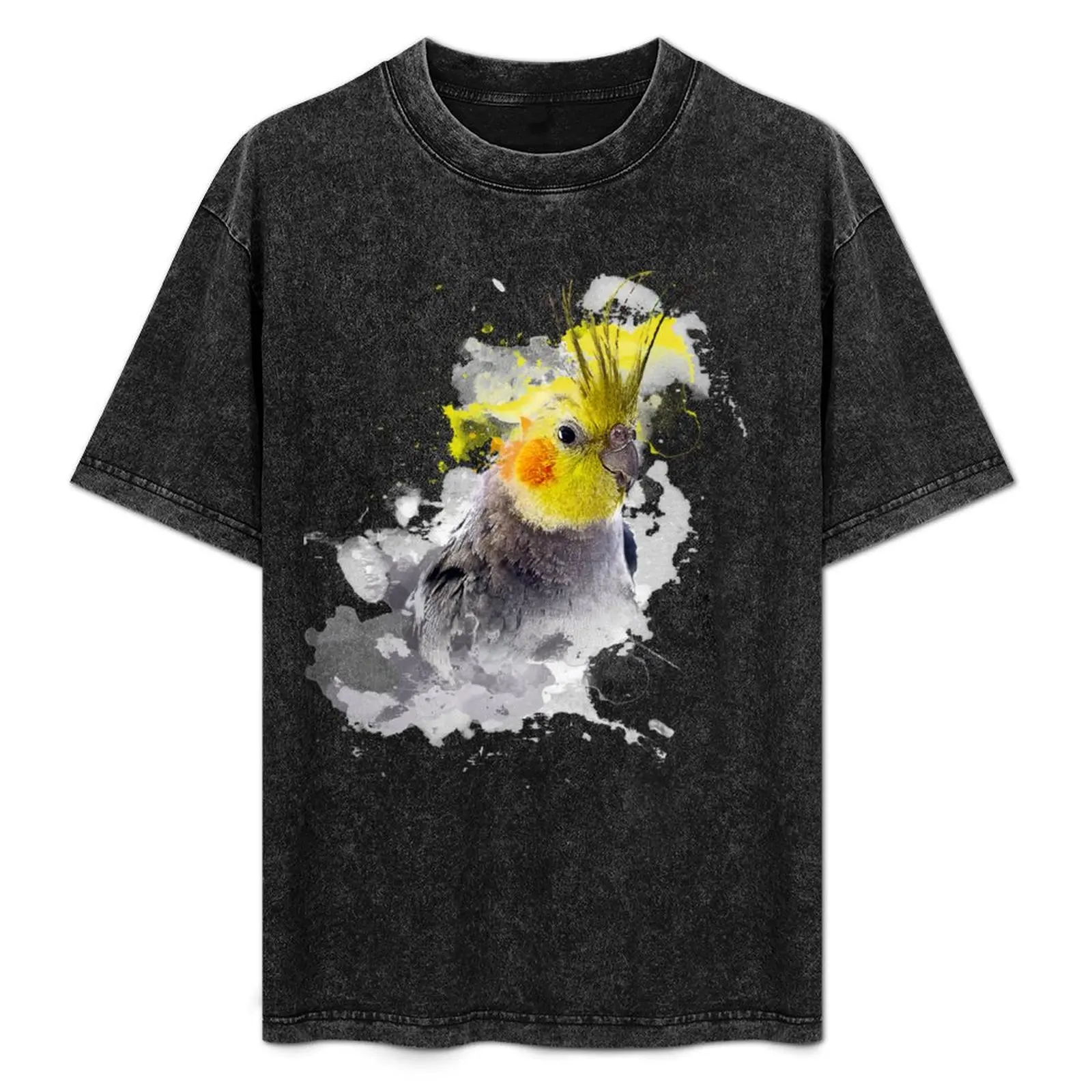 

Aquarell Splash Cockatiel T-Shirt kawaii clothes man t shirt T-shirt men