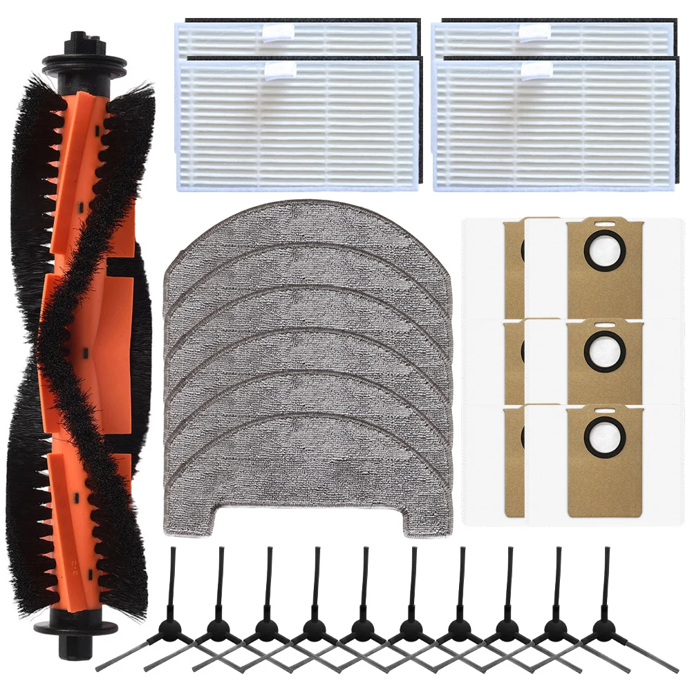 

Complete Replacement Kit for MONSGAMS1 MAX Robot Vacuum with Main Brush Mop Cloth Filter Dust Bag and Side Brush
