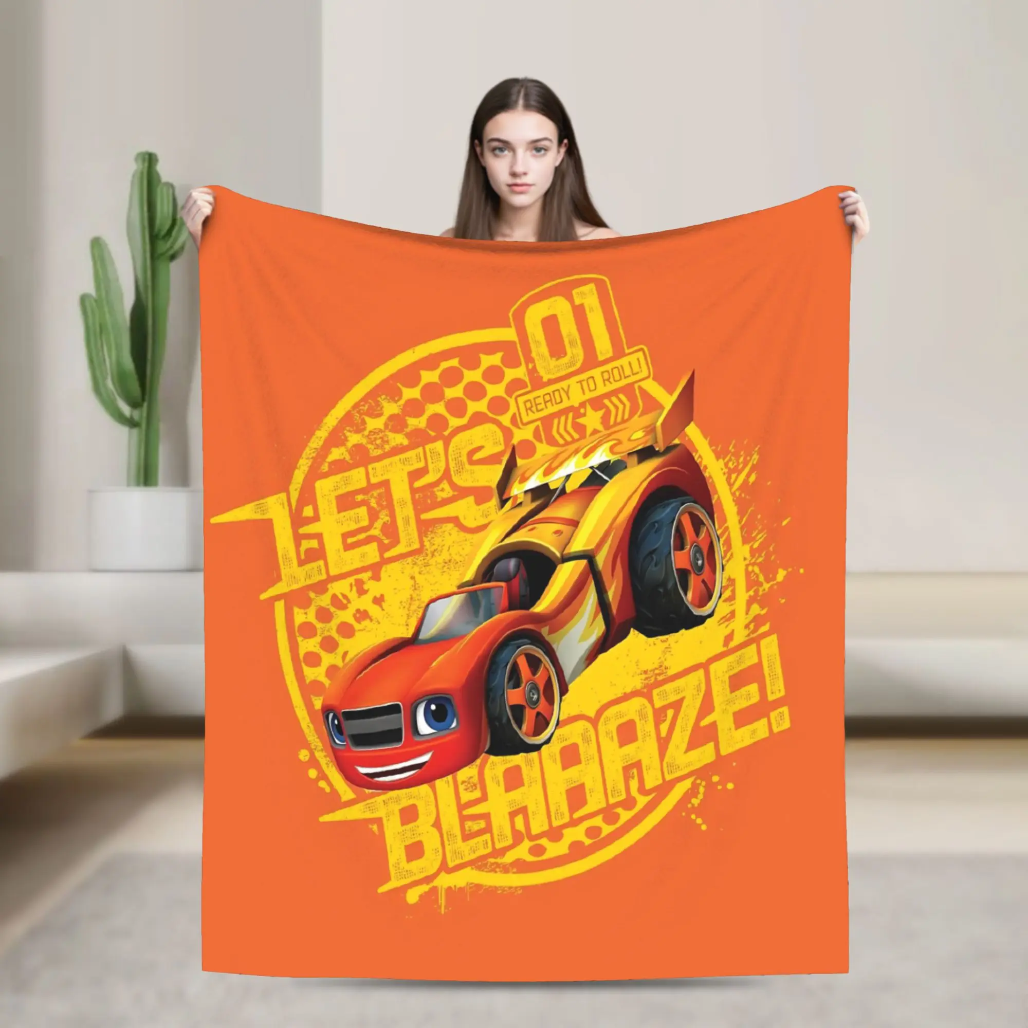 Blaze and the Monster Machines Merch Blanket Super Soft Cozy  Throw Blankets for Bed 50x60 Inches Multi-size Throws And Blankets