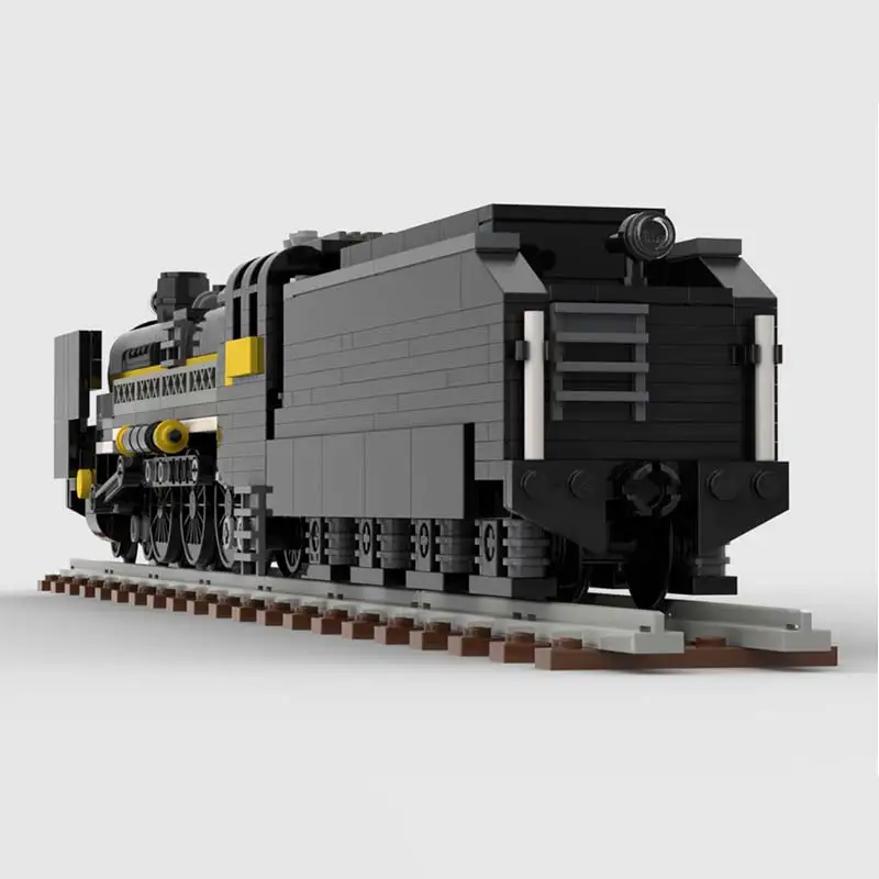 MOC Japanese National Railways C51 Steam Locomotive Train Carriage Model Creative Bricks Desk Disply Toy Children Collected Gift