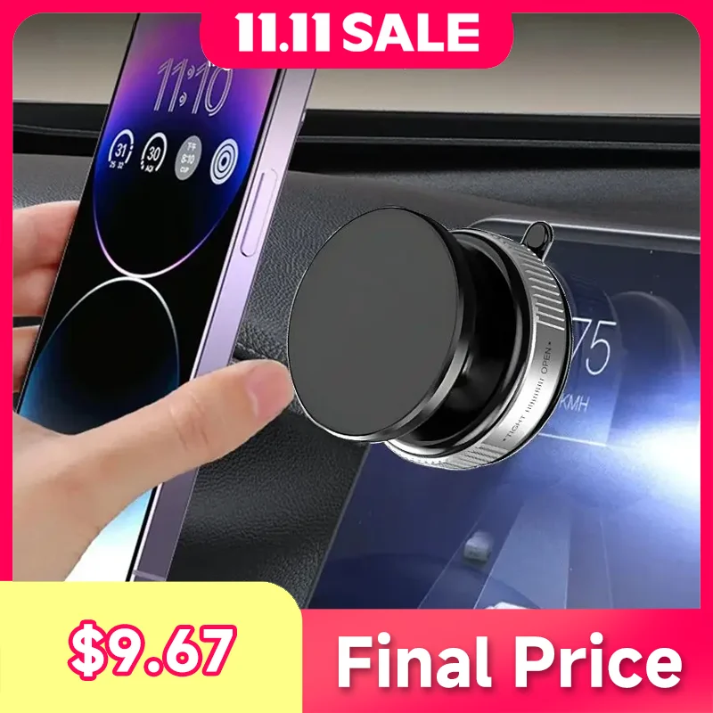 

Magnetic Suction Cup Holder Vacuum Adsorption Car Phone Holder Mount Display Screen Glass Navigation Lazy Person Double-sided