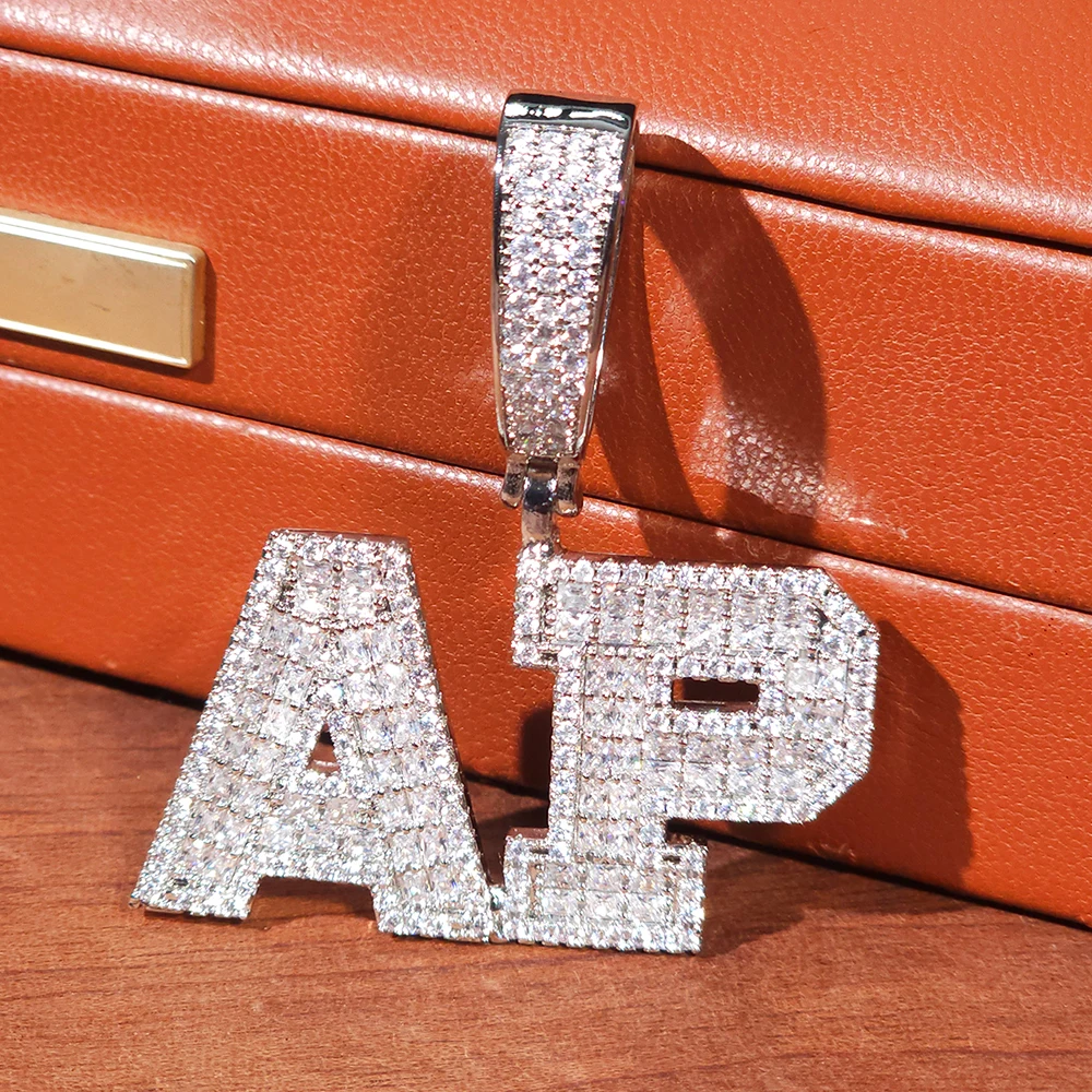 

Пользовательские квадратные циркониевые камни, кулон, индивидуальное письмо/номер, персонализированное ожерелье, колье в стиле хип-хоп, веревочная цепочка, модный аксессуар