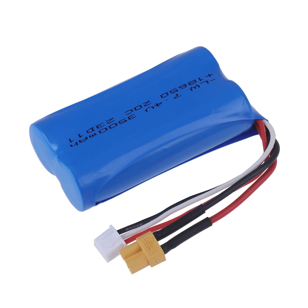 Batería Lipo XT30 de 7,4 V y 3500mAh, accesorio para juguetes de control remoto, para HUINA 580, 1580, 1583, 7,4, 1580 V, 2S, 580550-005, 583, 582