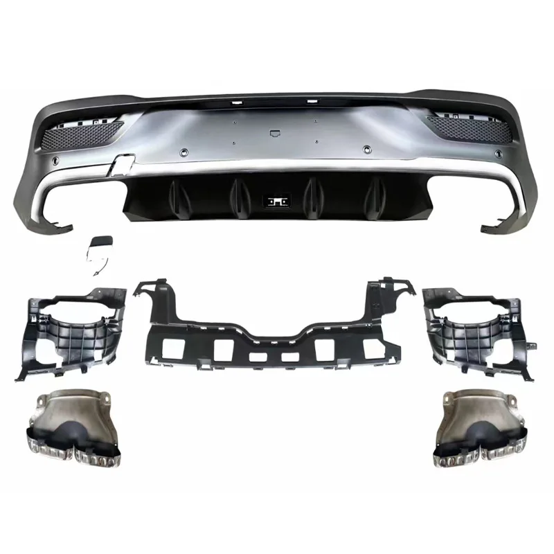 Rear Lip Exhaust Tip for Mercedes GLE COUPE C167, GLE63 COUPE AMG, Carbon Fiber Look, Car Accessories view 5