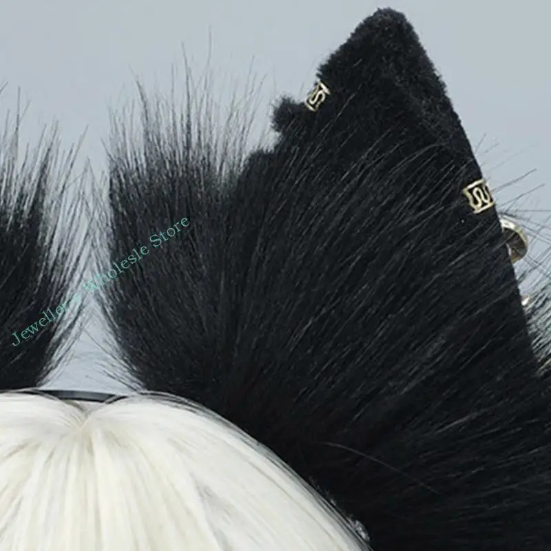 

R7uf милые кошачьи уши косплей для волос с подростковой повязкой в ​​лоб подростки