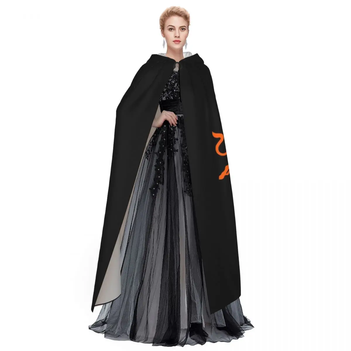 Love 33 Long Hooded Cloak Witch Medieval Costume Cosplay Cape HalloweenCoat Adult Unisex - view 5