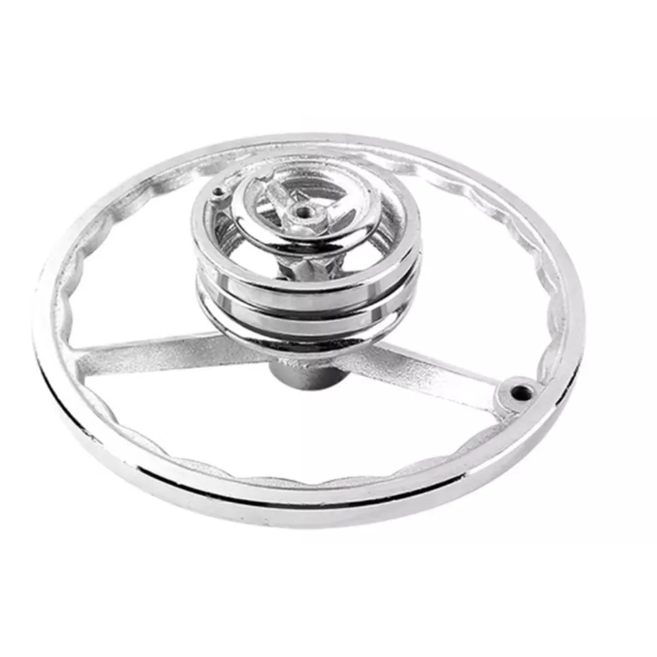 Cast iron chrome plated handwheel, round square edge machine tool, round wheel rim, hand wheel handle 80-500