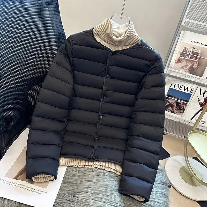 

Легкая модная хлопковая куртка Slim Fit с круглым вырезом для женщин: внутренняя одежда или верхняя одежда для весны и осени