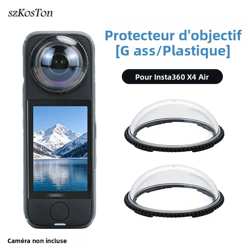 Capuchon de protection d'objectif pour Insta360 X4 Air, protection d'objectif en verre Premium, verre trempé anti-rayures, accessoires pour appareil photo